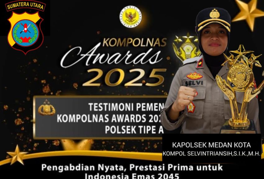Polsek Medan Kota Raih Predikat Polsek Terbaik Tipe A Gakkum se-Indonesia di Ajang Kompolnas Awards 2025