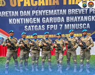 7 Personel Polda Sumut Lulus Terpilih Laksanakan Misi Perdamaian PBB ke Afrika Tengah