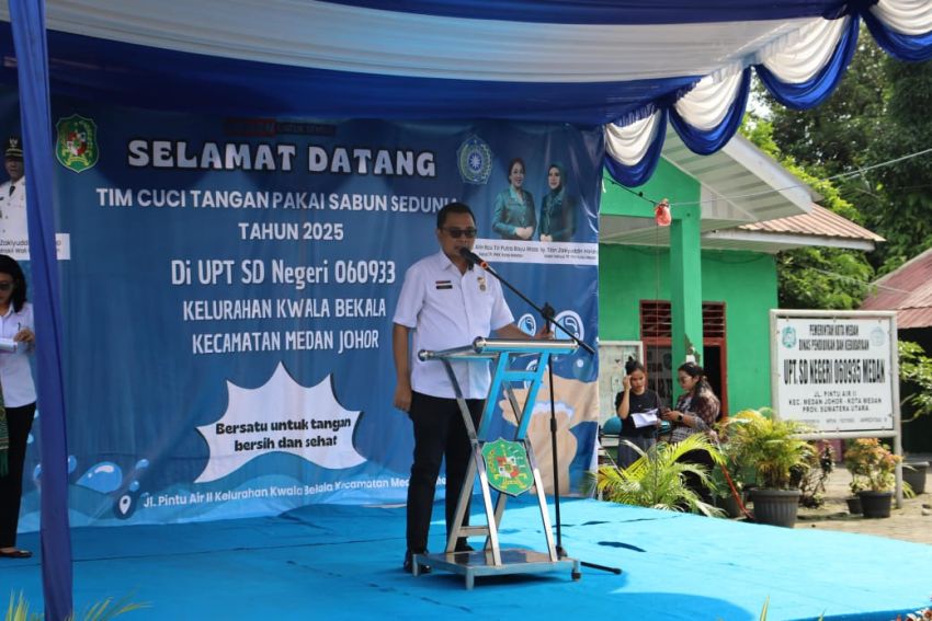 Camat Medan Johor Gedor Kesadaran Hidup Sehat: &ldquo;Mulai dari Cuci Tangan, Wujudkan Generasi Bersih dan Cerdas!&rdquo;