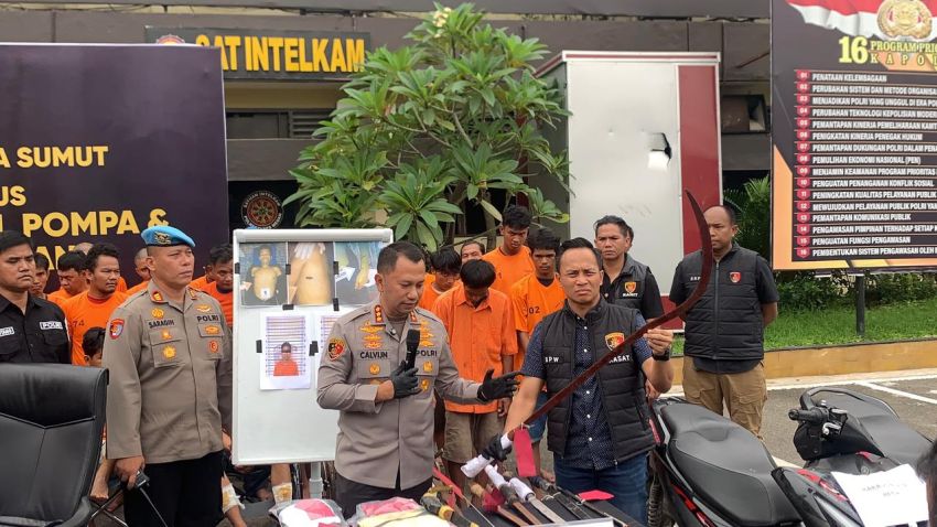 Perang Antar Kelompok Geng Motor di Medan Tembung, Satu Pemuda Tewas Dibacok