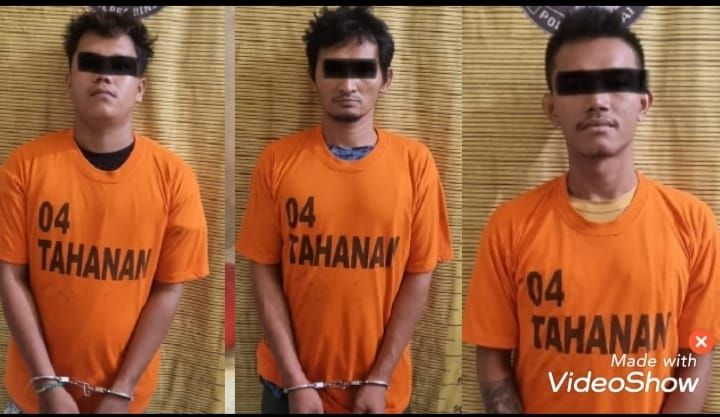 Tiga Pria Kuala Diboyong ke Polres Binjai Kasus Sabu