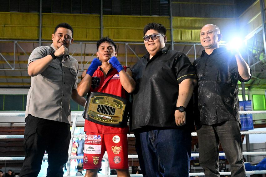 Ringdom Matchday Friendly, Petinju Pungu Hutabalian Sitinjak Raih Sabuk Juara