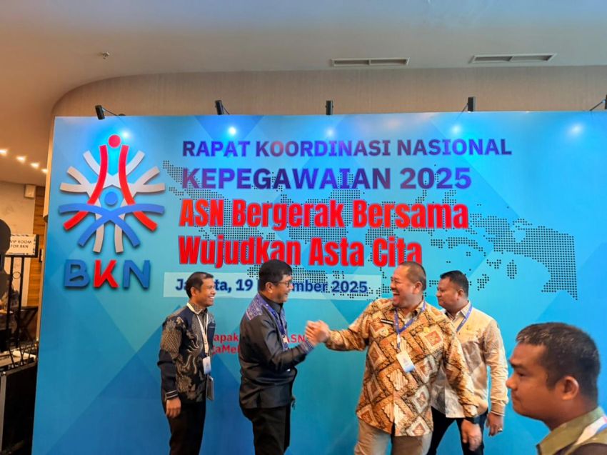 Komitmen Tingkatkan Kapasitas ASN, Bupati Baharuddin Hadiri Rakornas Kepegawaian BKN 2025