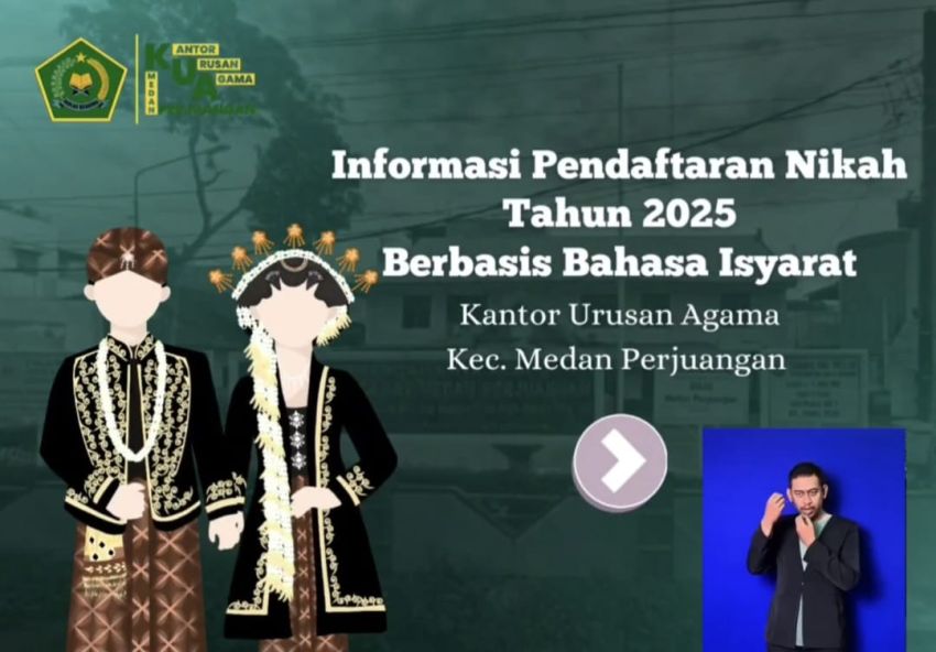 Penyandang Disabilitas Perlu tau, KUA Medan Perjuangan Rilis Video Interaktif Nikah Lebih Mudah