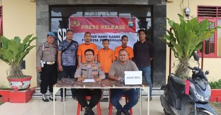 Tiga Komplotan Curanmor Dibekuk Polsek Namorambe, Satu Unit Beat Berhasil Diamankan