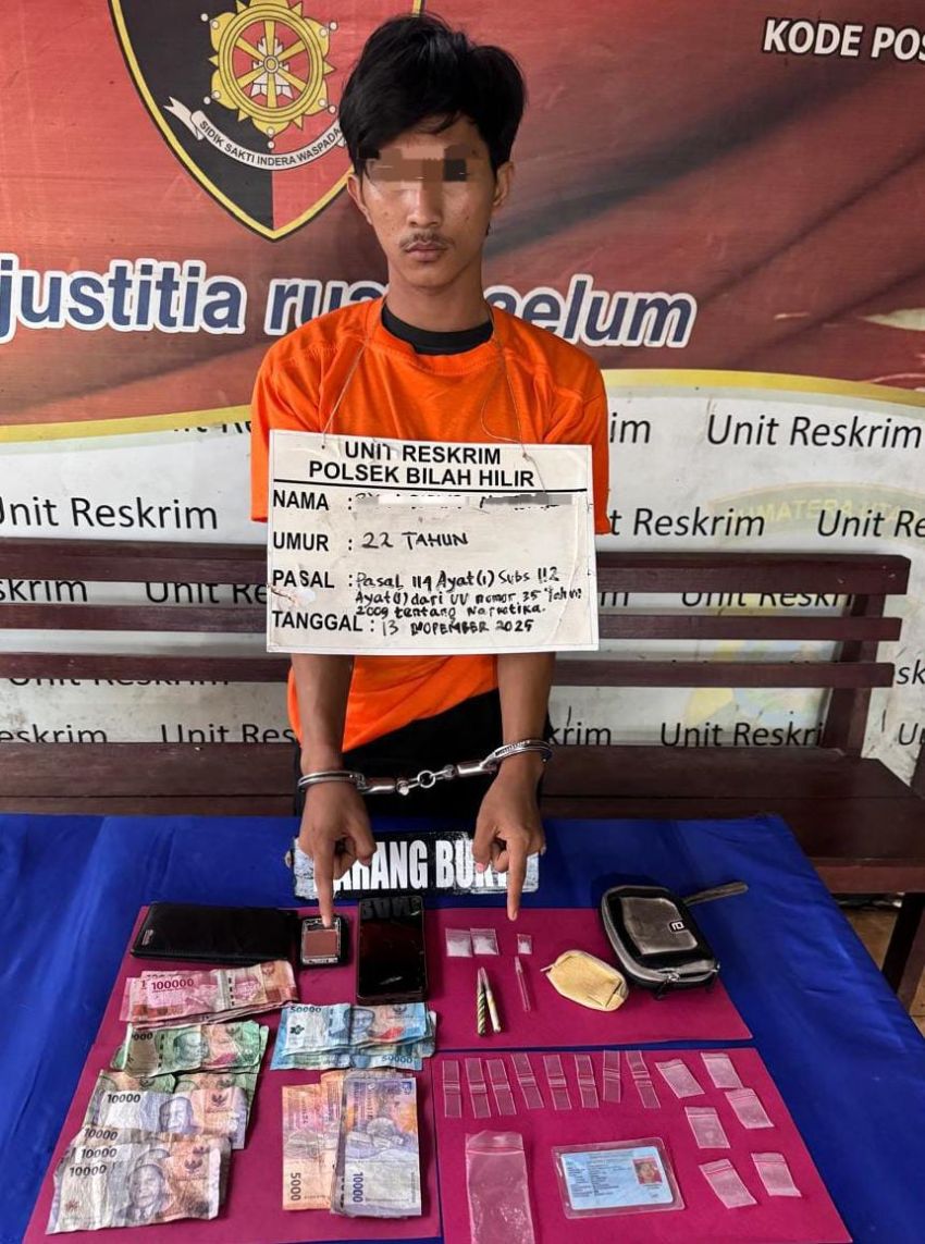 Pengedar Sabu Nyangkut di Polsek Bilah Hilir