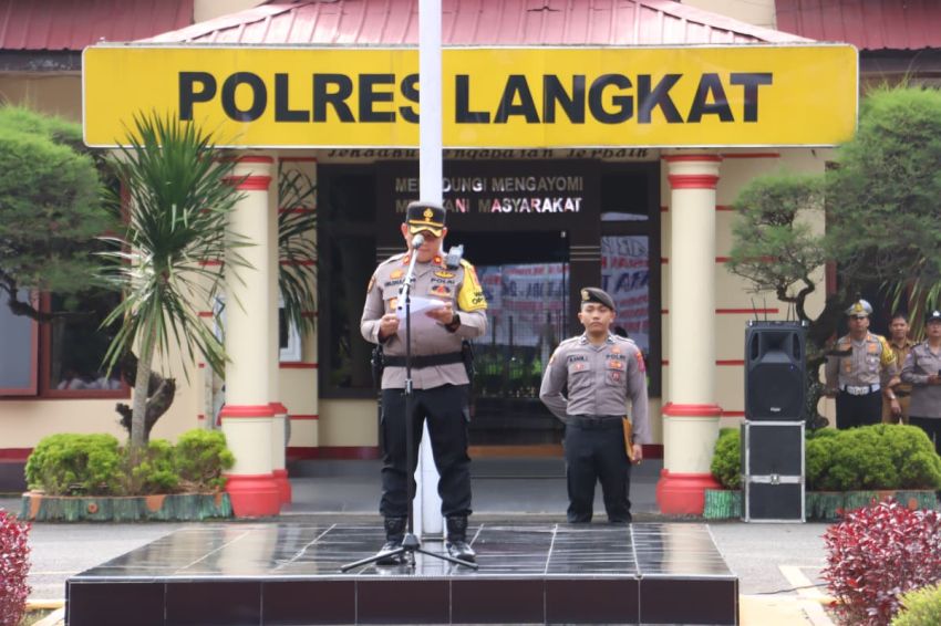 Polres Langkat Gelar Pasukan Operasi Zebra Toba-2025, Tekankan Penindakan Humanis