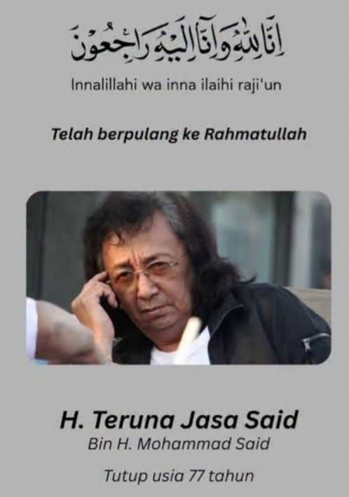 Tokoh Pers Sumut H Teruna Jasa Said Tutup Usia