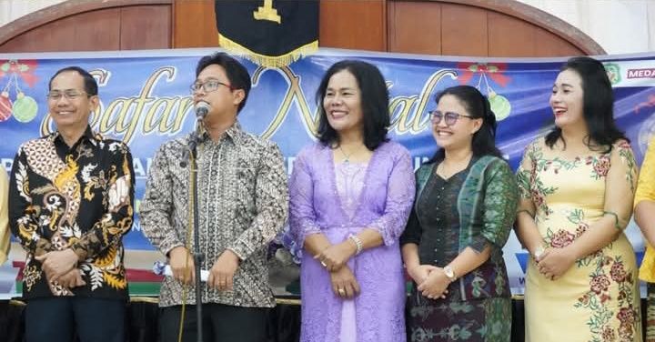 Perkokoh Persatuan ,Pemko Medan Gelar Safari Natal di GKPI Pertanahan, Medan Tembung