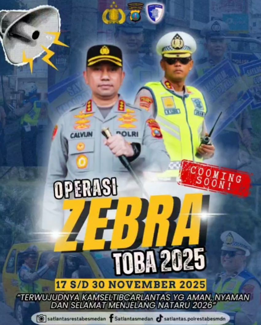 Catat..! Satlantas Polrestabes Medan Akan Gelar Operasi Zebra 2025