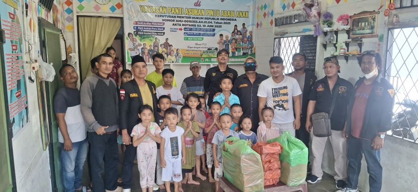 Tak Pandang Suku dan Agama, GRIB Jaya Medan Kunjungi Panti Asuhan Nasrani dan Bagikan 500 Nasi Kotak