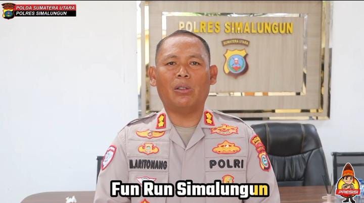 Kapolres Simalungun AKBP Marganda Aritonang Ajak Masyarakat Ramaikan Fun Run 2025