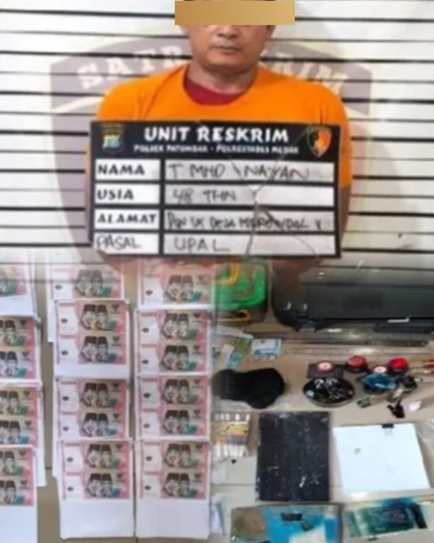 Tak Jera! Tekab Polsek Patumbak Tangkap Residivis Pemain Uang Palsu, Barbutnya Puluhan Juta