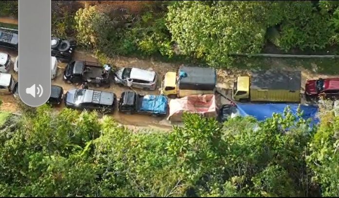 Situasi Terkini Longsor Parsikaman KM 38: Akses Terputus Total, Tim Bid TIK Polda Sumut Lakukan Pemantauan Udara