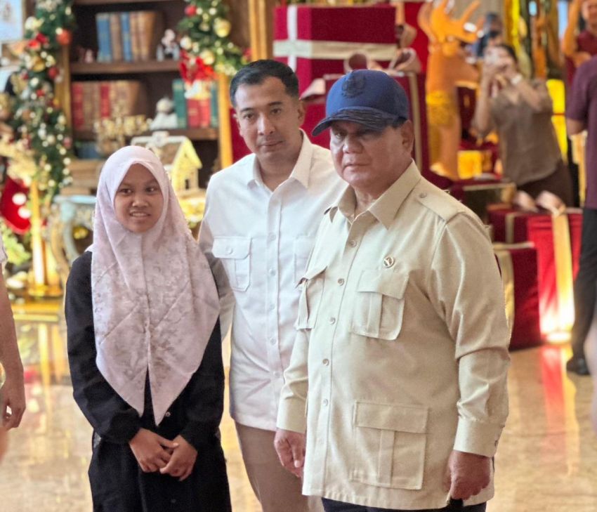 Penuh Haru..Nabila Gadis Labuhanbatu Akhirnya Bisa Bertemu Presiden Prabowo