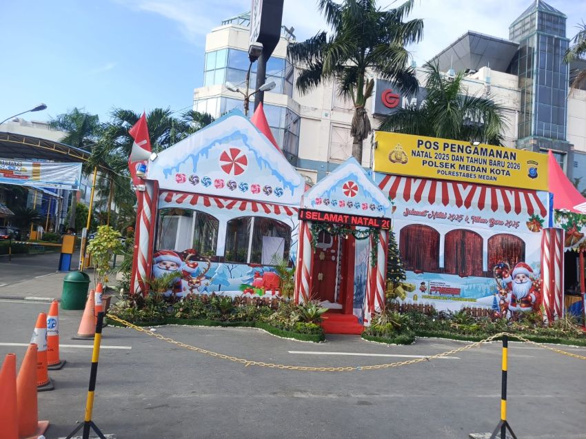 Polrestabes Medan Siagakan Pospam Medan Mall, Pastikan Ibadah Natal dan Tahun Baru Kondusif