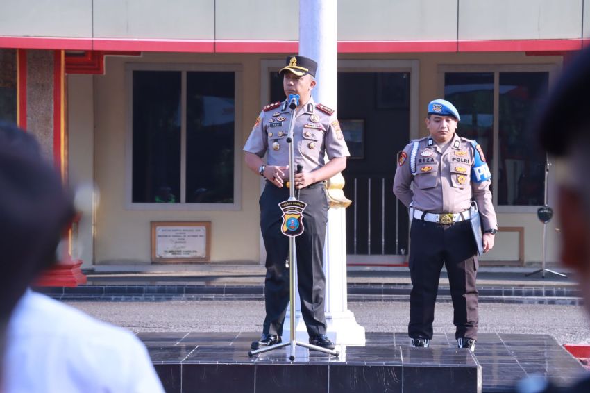 Kapolres Asahan  AKBP Revi Nurvelani, Pimpin Apel Pagi, Tekankan Peningkatan Pelayanan Publik dan Responsivitas Personel