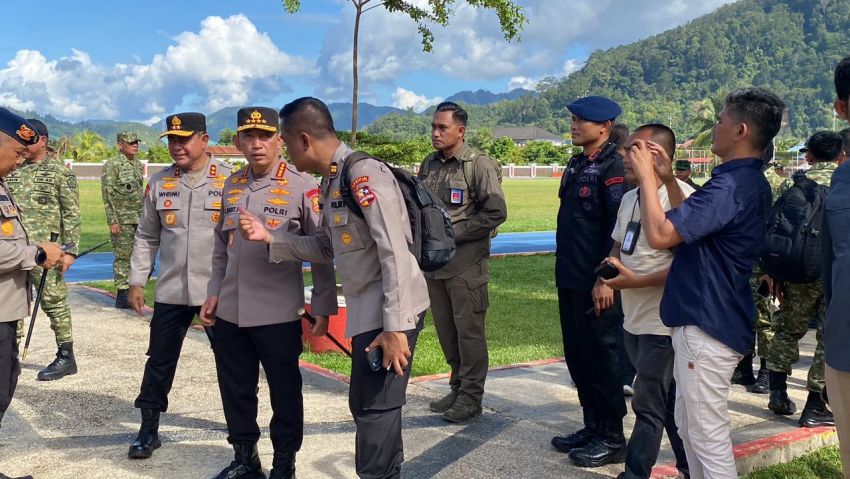Brimob Polda Sumut Amankan Peninjauan Presiden, Panglima TNI, dan Kapolri