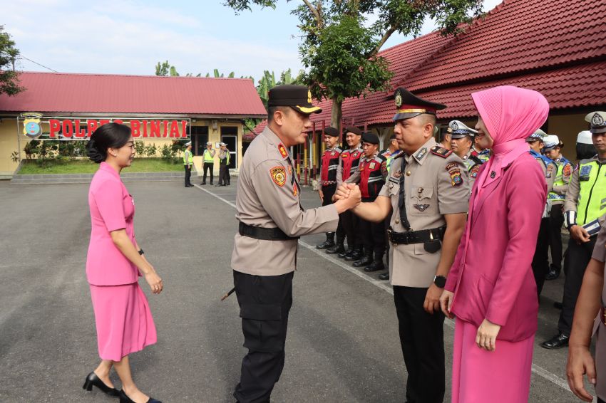 Kapolres Binjai Serahterimakan Jabatan Kasat Lantas Binjai AKP Syamsul Arifin Batubara