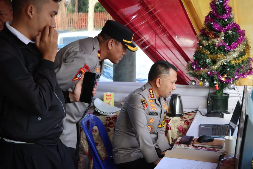 Kapolrestabes Medan Jean Calvijn Tinjau Kesiapan Pospam Patumbak Hadapi Libur Akhir Tahun