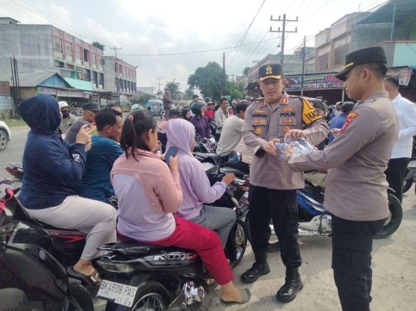 Polres Binjai Jaga Pengamanan SPBU Akibat Antrian Panjang