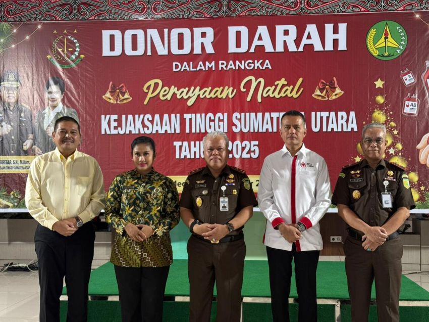 Sambut Natal dan Tahun Baru, Kejati Sumut Gandeng PMI Gelar Kegiatan Donor Darah, Harli: Setetesnya Sangat Berarti untuk Kemanusiaan