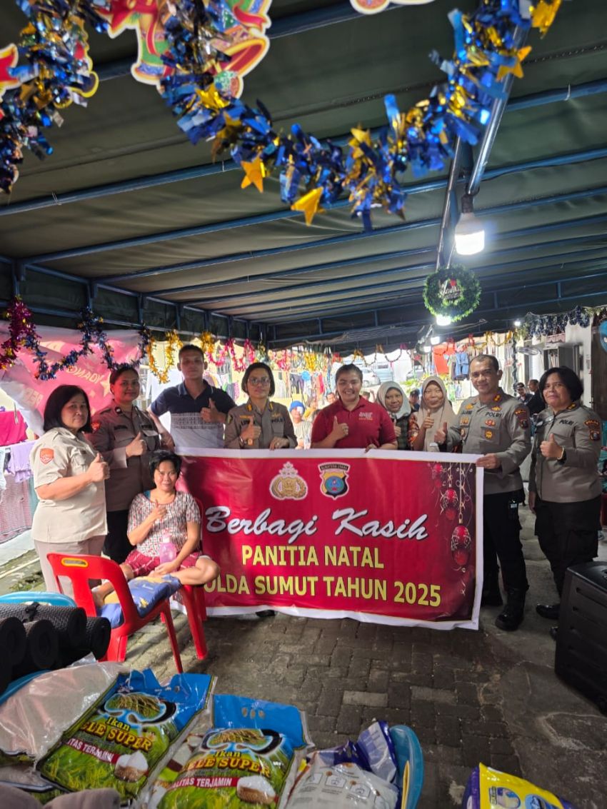 Natal Berbagi Kasih, Polda Sumut Hadirkan Harapan di Rumah Kesembuhan Sahabat Lazarus Medan
