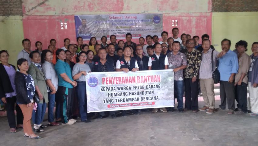 PPTSB Bantu 60 KK Terdampak Bencana Longsor Humbahas