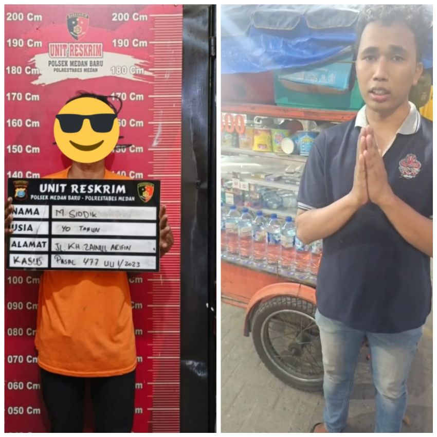 Jukir Pencuri 6 Kursi Plastik Milik Pedagang Kaki Lima Diciduk, Terima Kasih Pak Kapolsek Medan Baru!