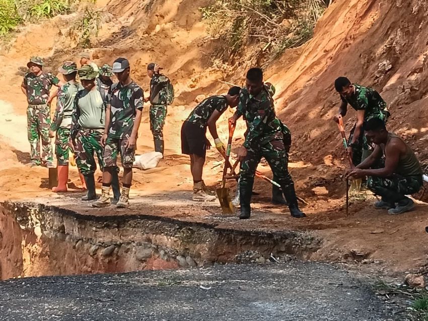 Satgas Gulbencal Kodam I/BB Rampungkan Perbaikan Jembatan Beton di Hutanabolon