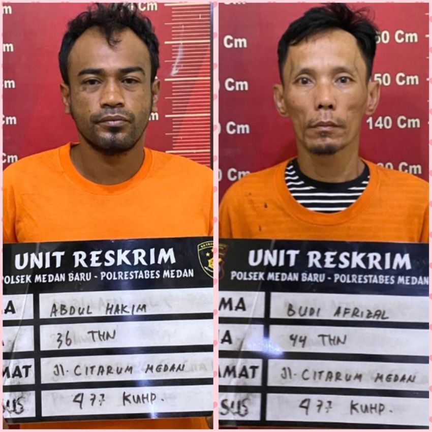 Dua Residivis Curi Gudang, Kabur Naik Becak Sambil Teriak Rampok