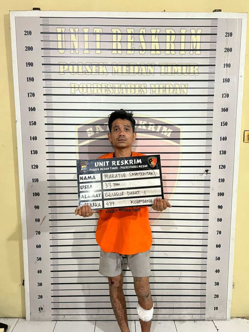 Terlibat Bongkar Rumah Mewah, Seorang Residivis Tumbang Ditembak Polisi di Medan