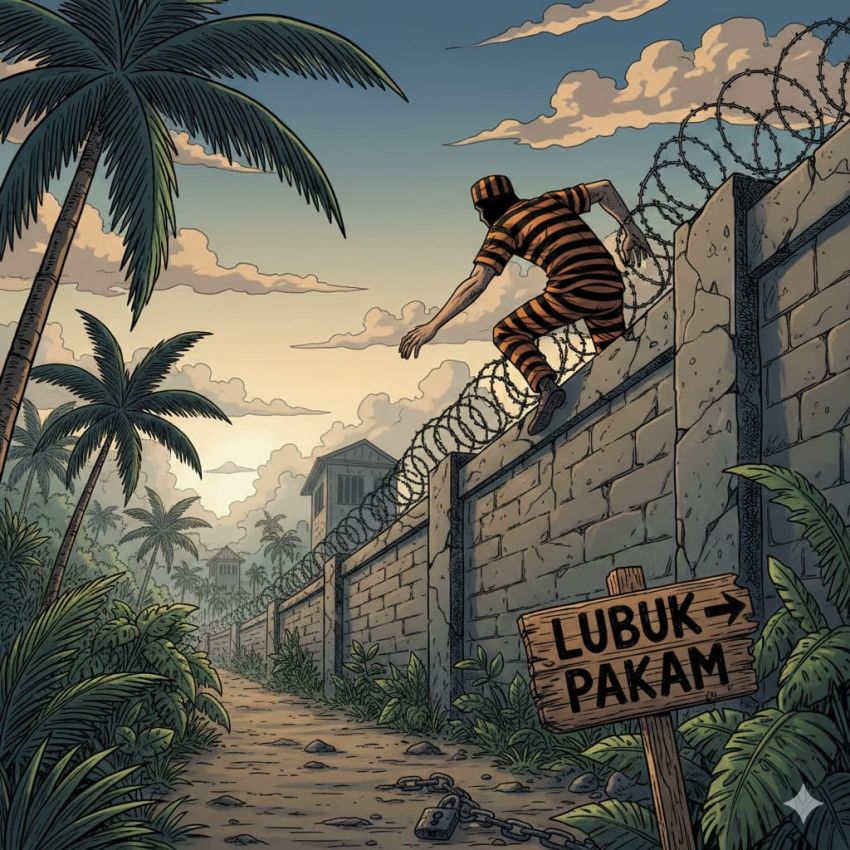 Alamak! Usai Sidang Terdakwa Narkoba Kabur Pake Sepeda Motor dari PN Lubuk Pakam