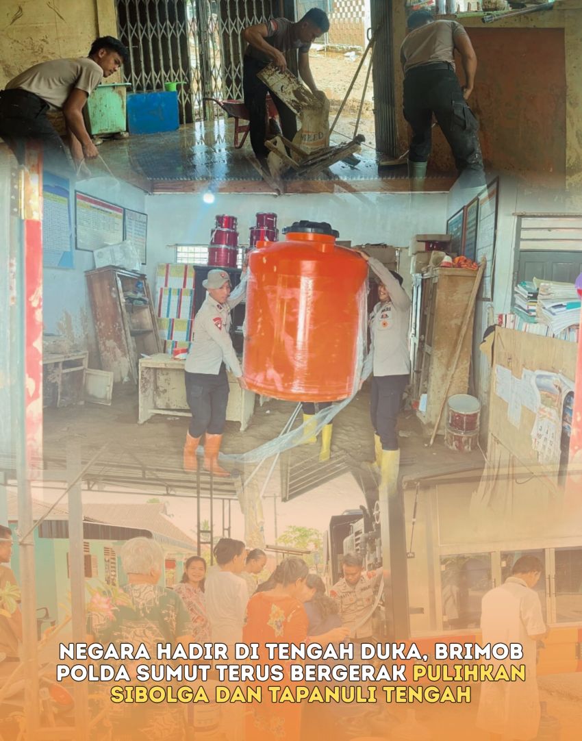 Brimob Polda Sumut Terus Bergerak Pulihkan Sibolga dan Tapanuli Tengah