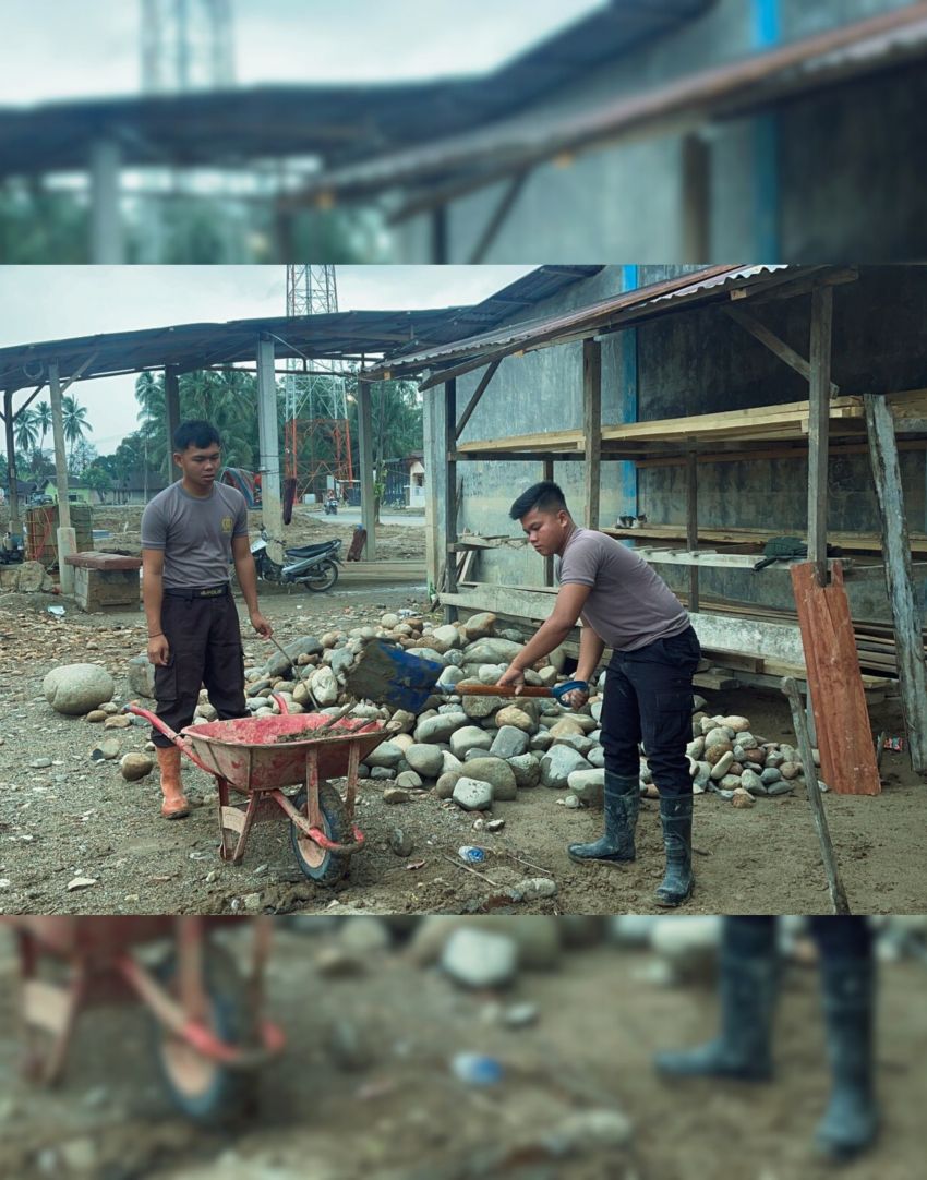 Langkah Pemulihan Berlanjut, Brimob Sumut Dampingi Warga Aek Ngadol