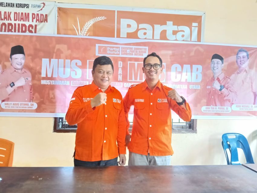 Willy Agus Utomo Kembali Pimpin Exco Partai Buruh Sumut Periode 2026&ndash;2031, Target Perkuat 33 Kabupaten Kota