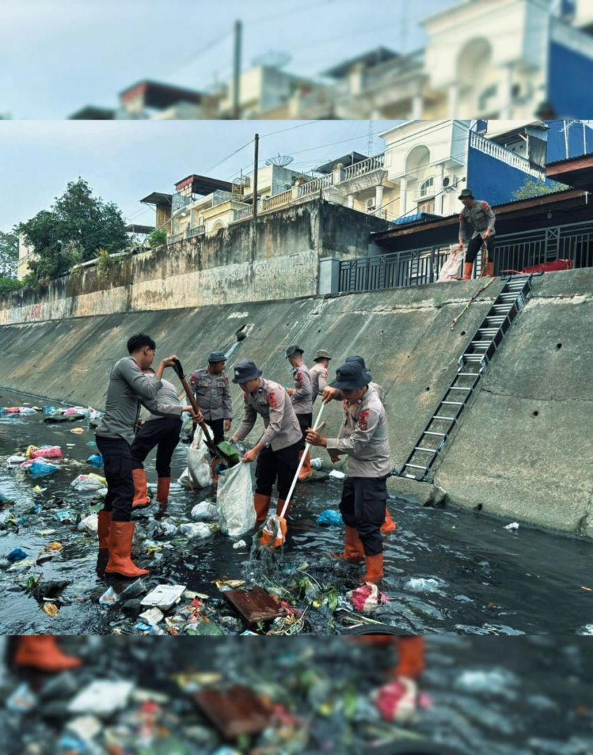 Brimob Polda Sumut Konsisten Jaga Kebersihan dan Kesehatan Lingkungan