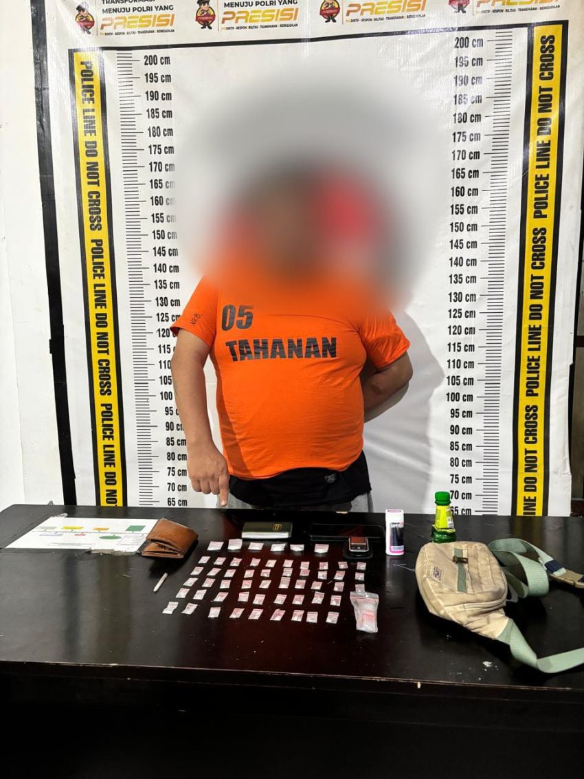 Polres Simalungun Ciduk Bandar Sabu dengan 54 Plastik Klip Siap Edar