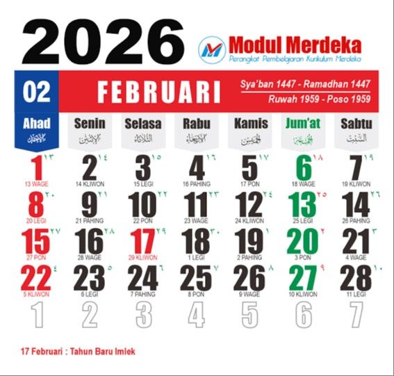 Cuti Bersama Imlek 2026, Ada Long Weekend 4 Hari Berturut-Turut