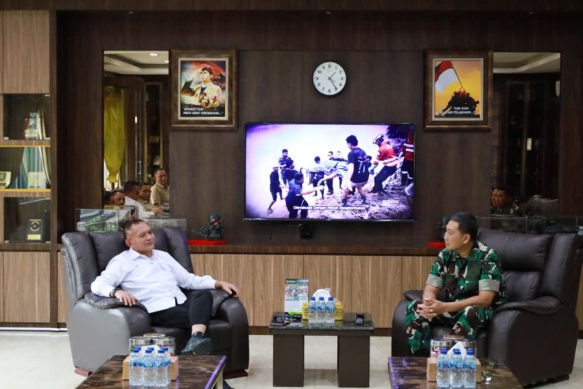 Wamenko Polkam Audiensi dengan Pangdam I/BB Sebelum Tinjau Huntap di Aceh Utara