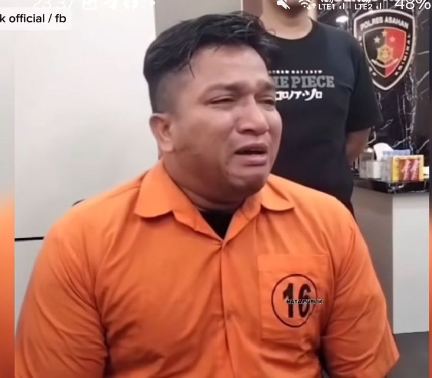 Mengaku Tak Sengaja, Suami yang Bunuh Istri di Asahan Menangis di Hadapan Polisi