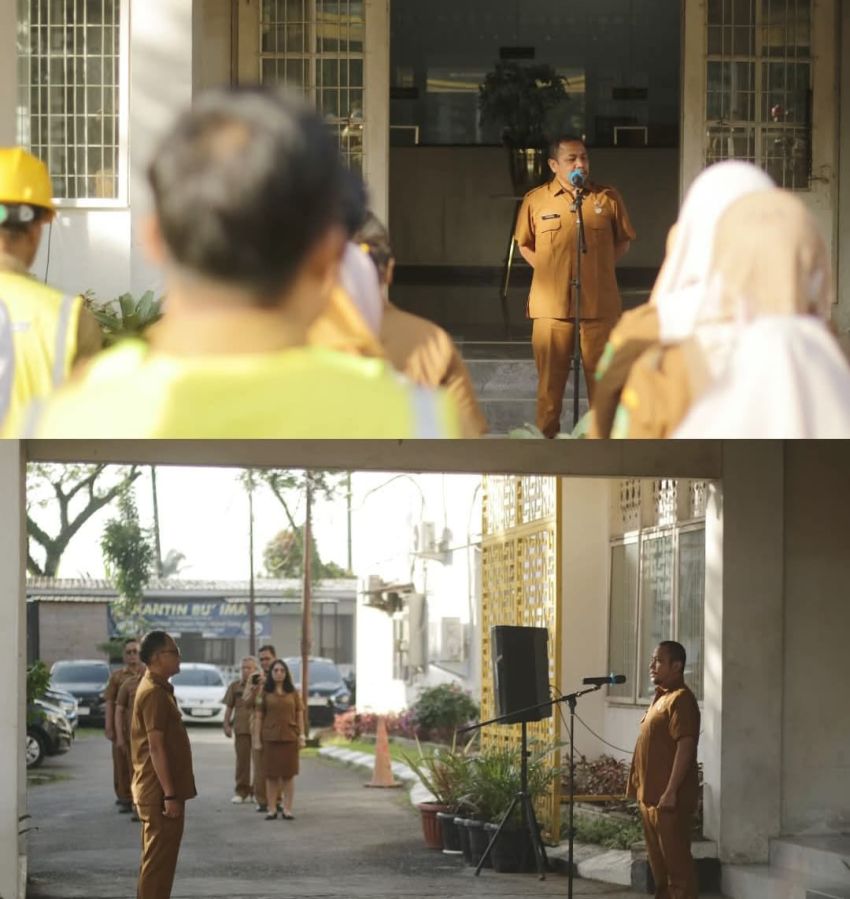 Apel Rutin Dinas SDABMBK Kota Medan, Tekankan Disiplin Kerja Dan Persiapan Ramadhan Fair