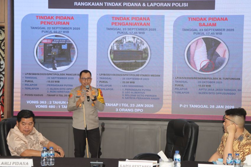 Tepis Narasi &lsquo;Korban Jadi Tersangka&rsquo;, Kapolrestabes Medan Tegaskan Alur Hukum Berjalan Objektif