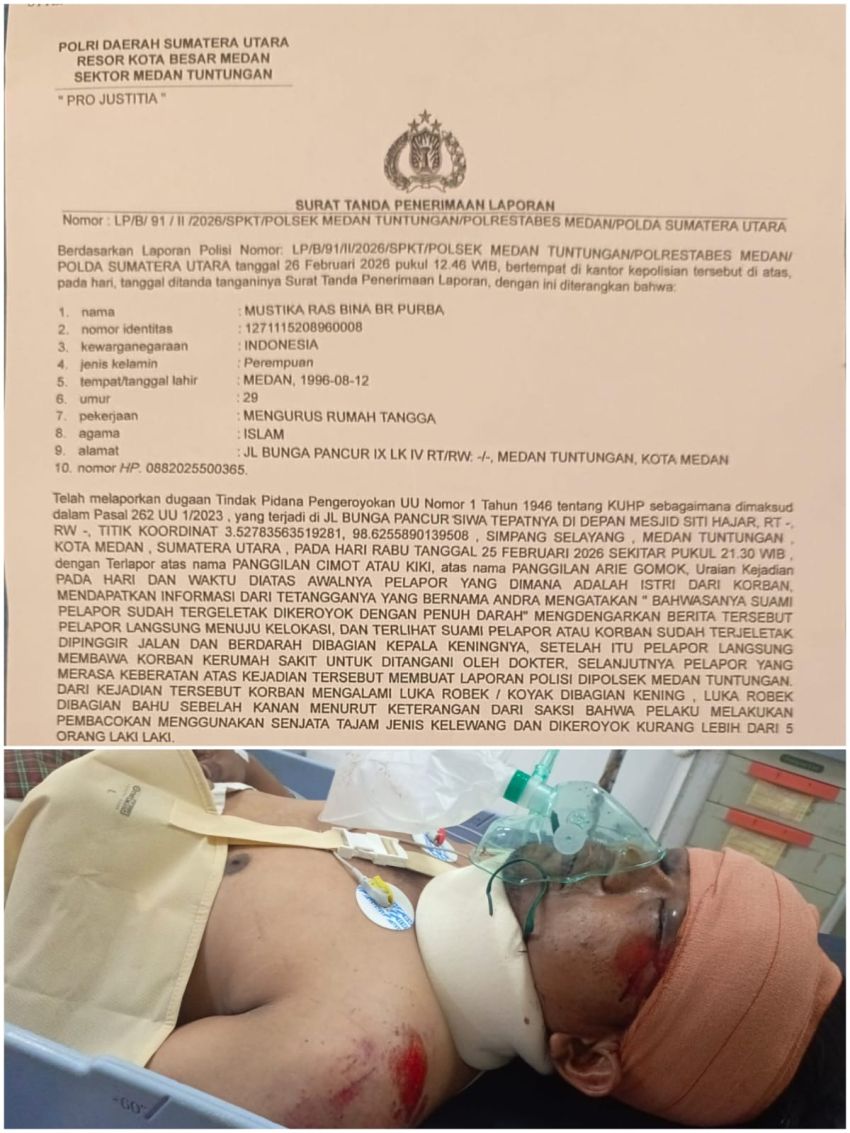 Pelaku Pengeroyokan Sadis di Medan Tuntungan Bebas Berkeliaran, Polisi Dinilai Lamban