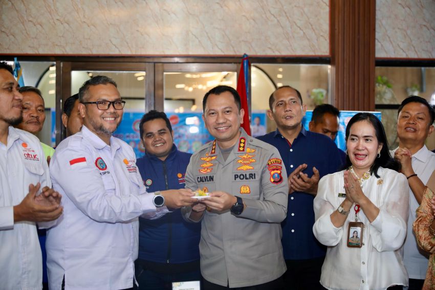 Kombes Jean Calvijn Simanjuntak Hadiri HUT KSPSI AGN ke-53