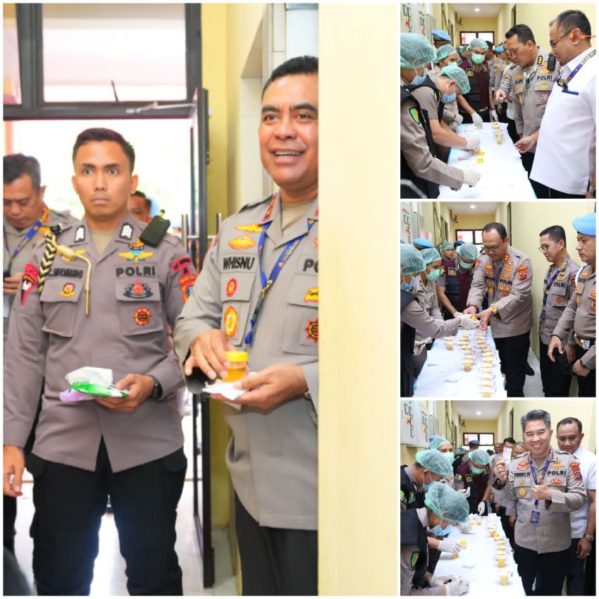 Kapolda Sumut Lakukan Tes Urine Serentak Tindaklanjuti Instruksi Kapolri dalam Rapim 2026