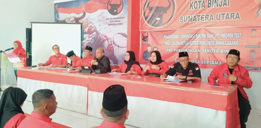 PDI Perjuangan Binjai Gelar Pendidikan/ Orientasi Politik Dan Fit ProperTest Bagi Calon Ketua Ketua PAC PDI-P Sekota Binjai .