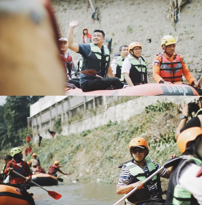 Plt Kadis SDABMBK Dampingi Wakil Walikota Medan Aksi Bersih Sungai Deli