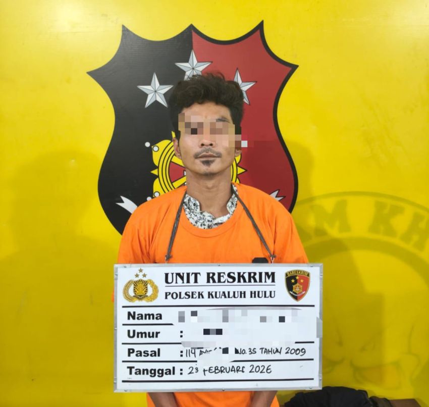 Polsek Kualuh Hulu Amankan 5,84 Gram Sabu dari Seorang Mahasiswa, Satu Rekannya Berhasil Kabur