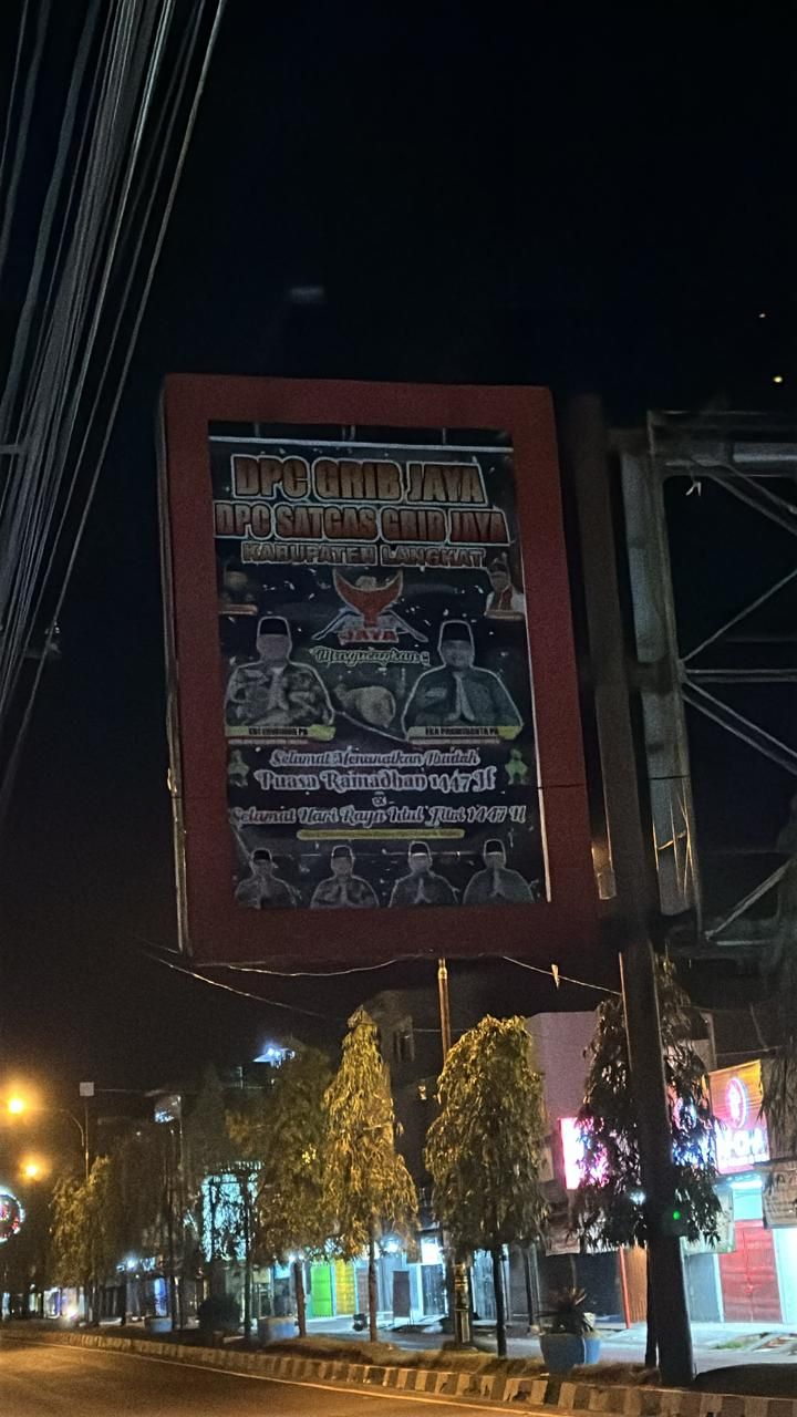 Sambut Ramadan 1447 H, Baliho DPC GRIB Jaya dan Satgas GRIB Langkat Hiasi Kota Stabat